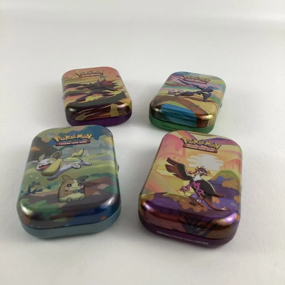 Pokemon Trading Card Game TCG Collectible Storage Tins Lot Cards Coins 2024